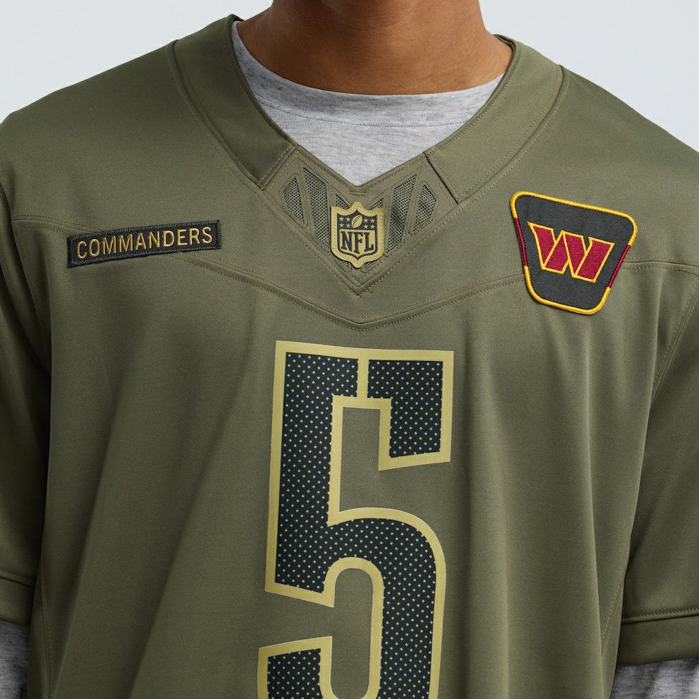 Jayden Daniels Washington Commanders 2025 Salute to Service Limited Jersey - Olive Jerseys