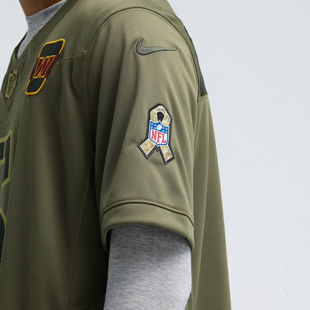 Jayden Daniels Washington Commanders 2025 Salute to Service Limited Jersey - Olive Jerseys