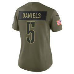 Jayden Daniels Washington Commanders Women's 2025 Salute to Service Limited Jersey - Olive Jerseys