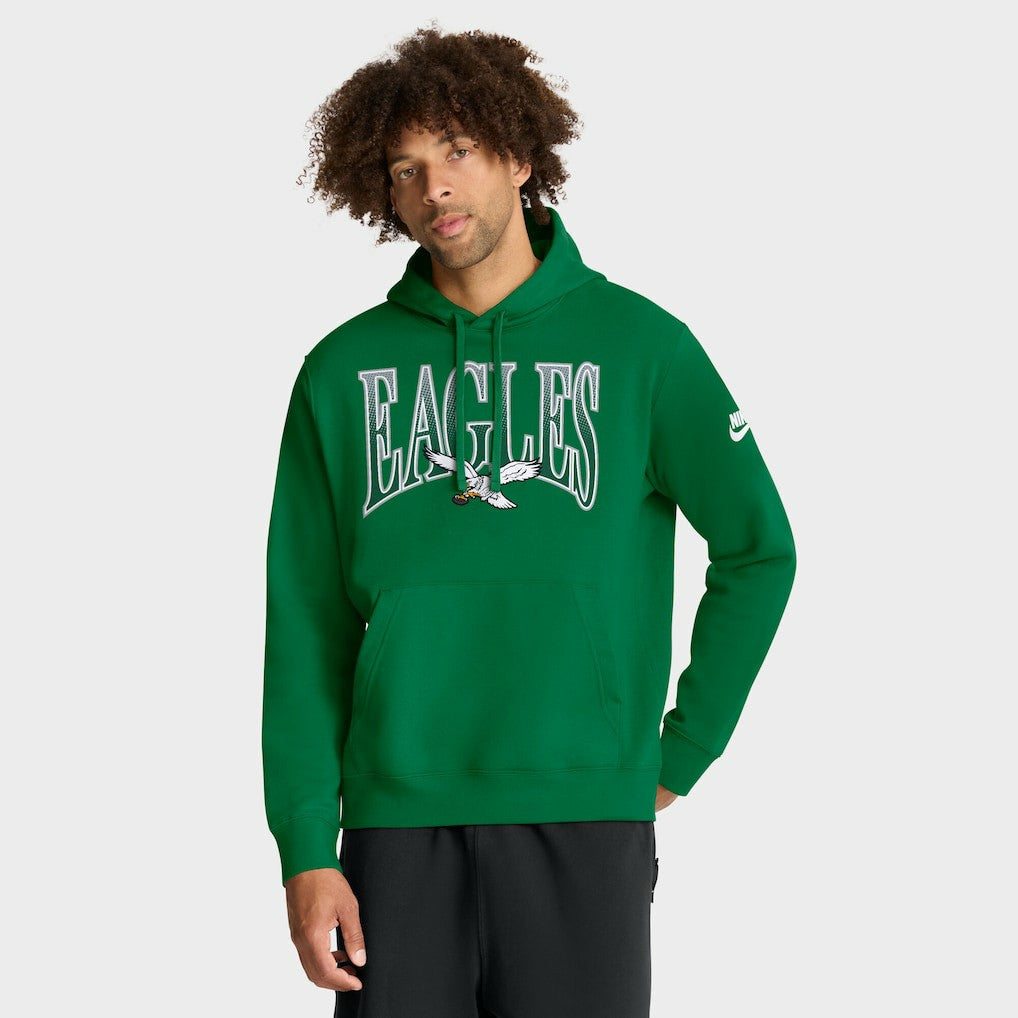 Philadelphia Eagles Full Blitz Club Fleece Pullover Hoodie - Green Hoodies