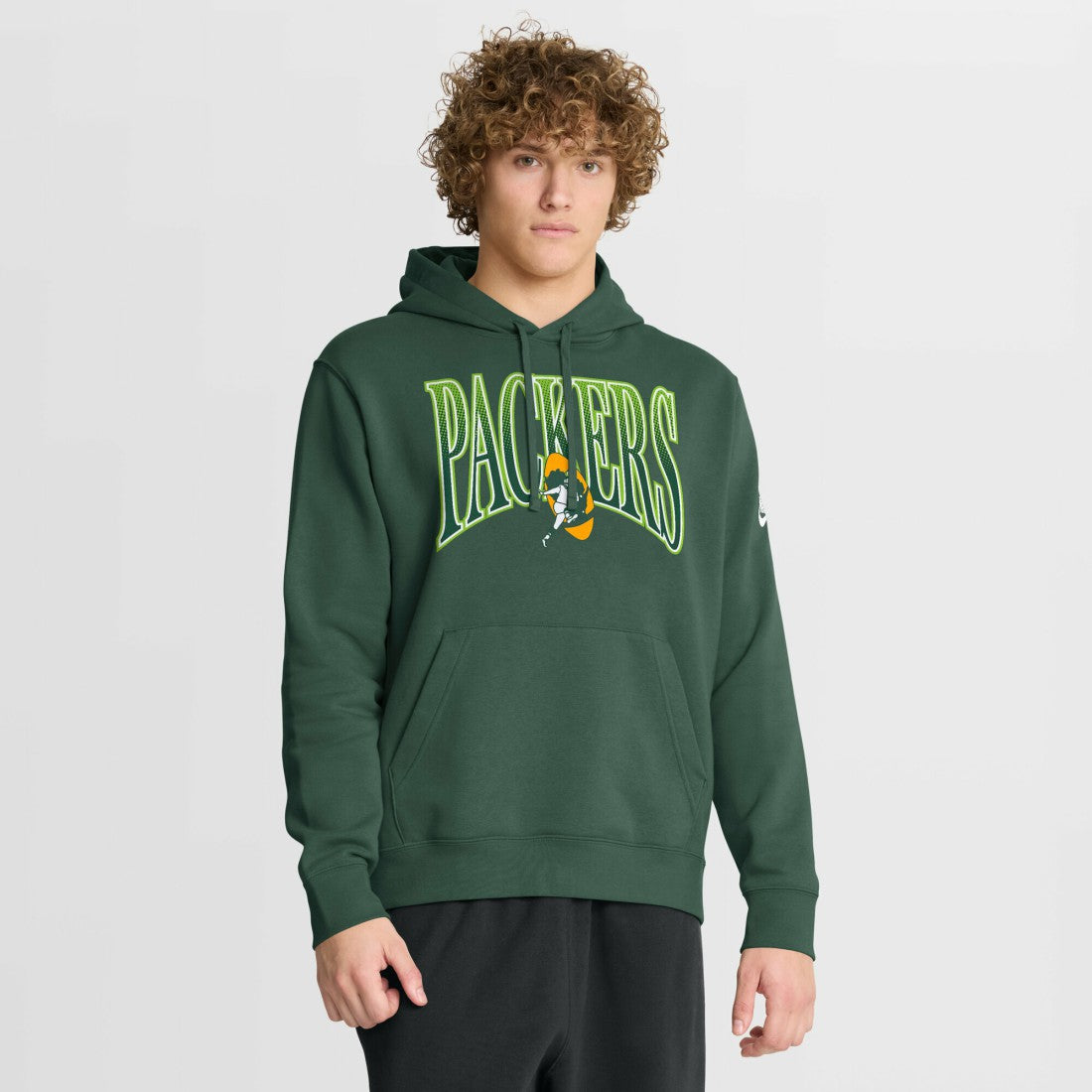 Green Bay Packers Full Blitz Club Fleece Pullover Hoodie - Green Hoodies