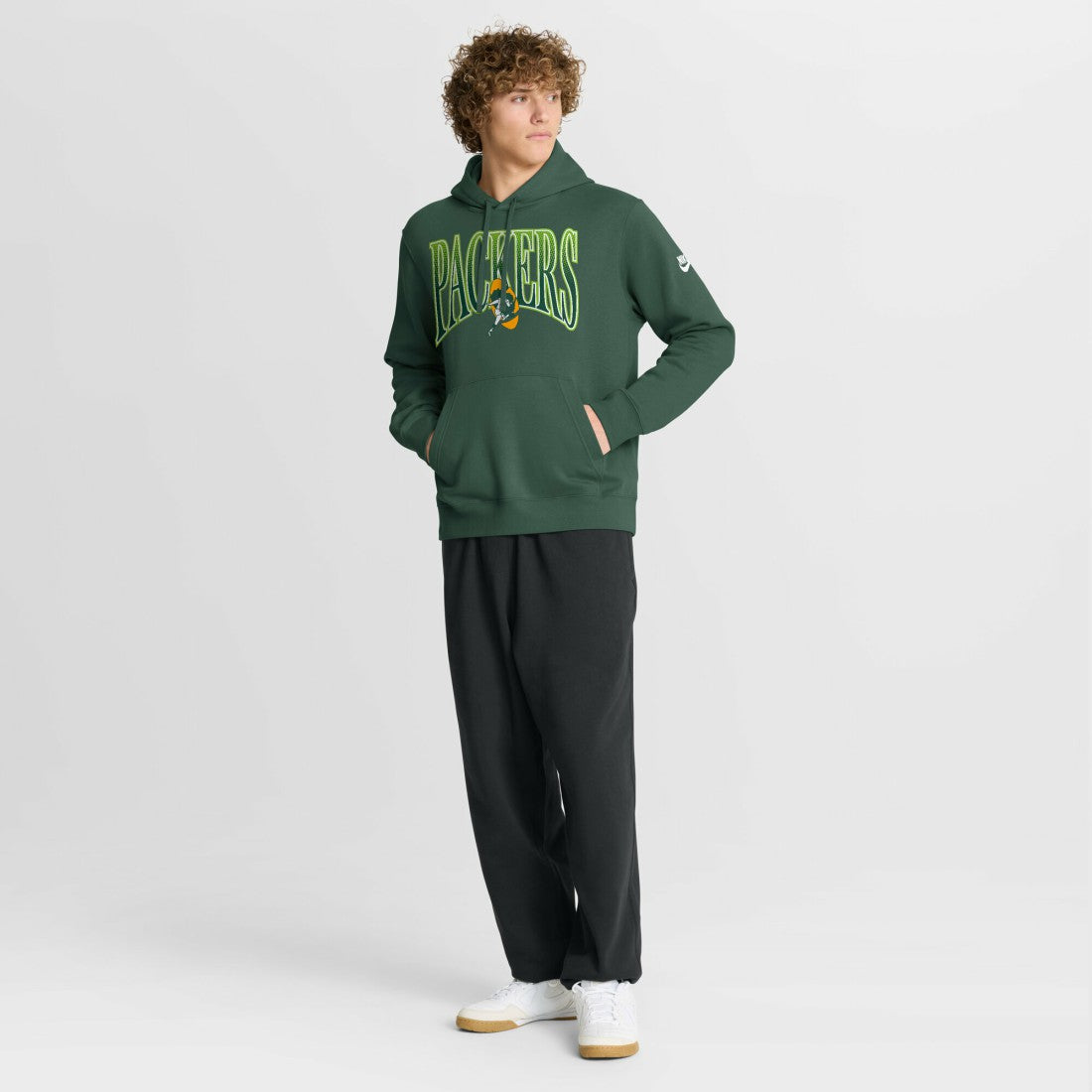 Green Bay Packers Full Blitz Club Fleece Pullover Hoodie - Green Hoodies
