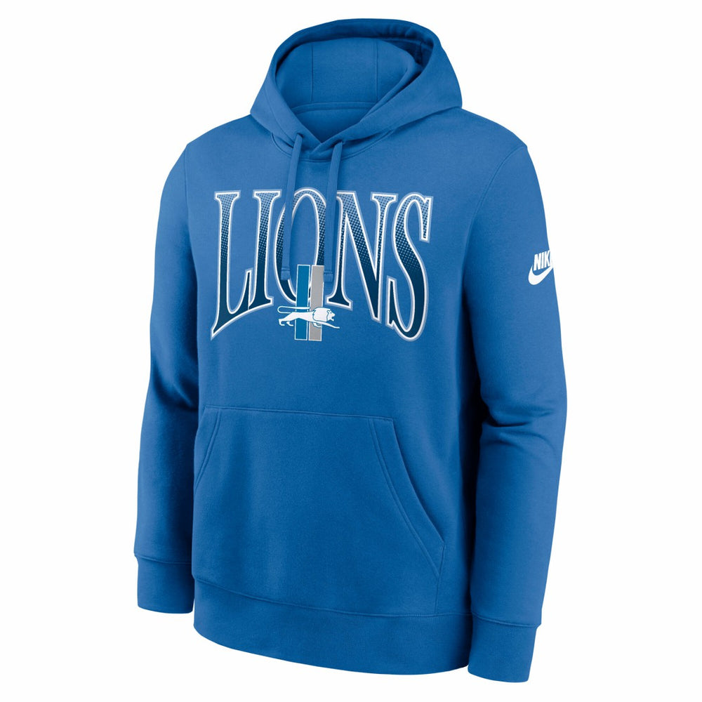 Detroit Lions Full Blitz Club Fleece Pullover Hoodie - Blue Hoodies