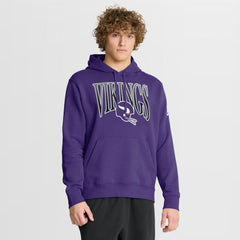 Minnesota Vikings Full Blitz Club Fleece Pullover Hoodie - Purple Hoodies