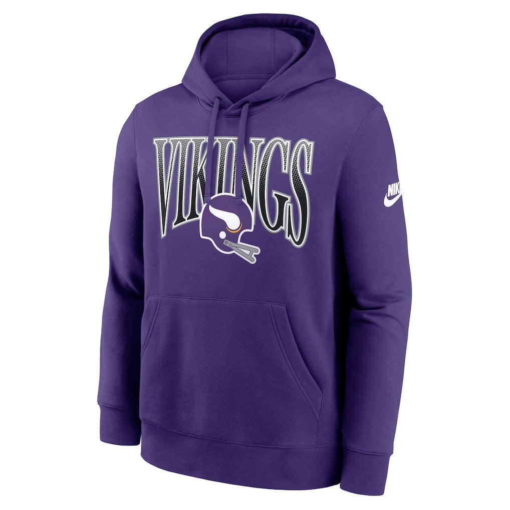 Minnesota Vikings Full Blitz Club Fleece Pullover Hoodie - Purple Hoodies