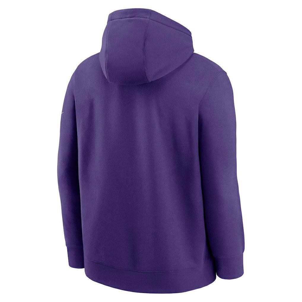 Minnesota Vikings Full Blitz Club Fleece Pullover Hoodie - Purple Hoodies