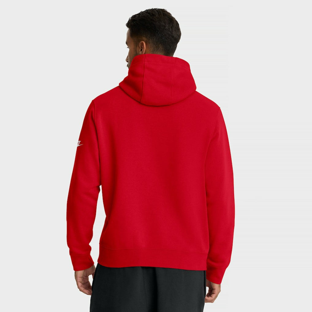 San Francisco 49ers Full Blitz Club Fleece Pullover Hoodie - Scarlet Hoodies