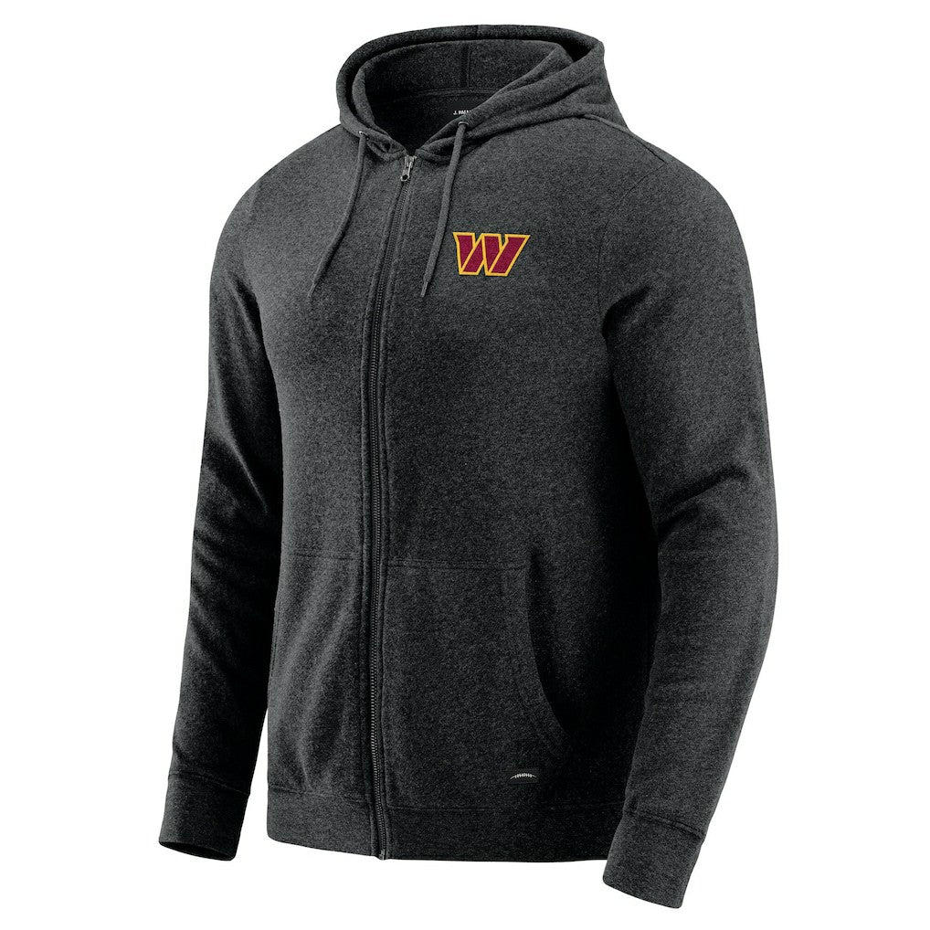 Washington Commanders J. Palmer Players Lounge Tri-Blend Full-Zip Hoodie - Dark Heather Gray Hoodies