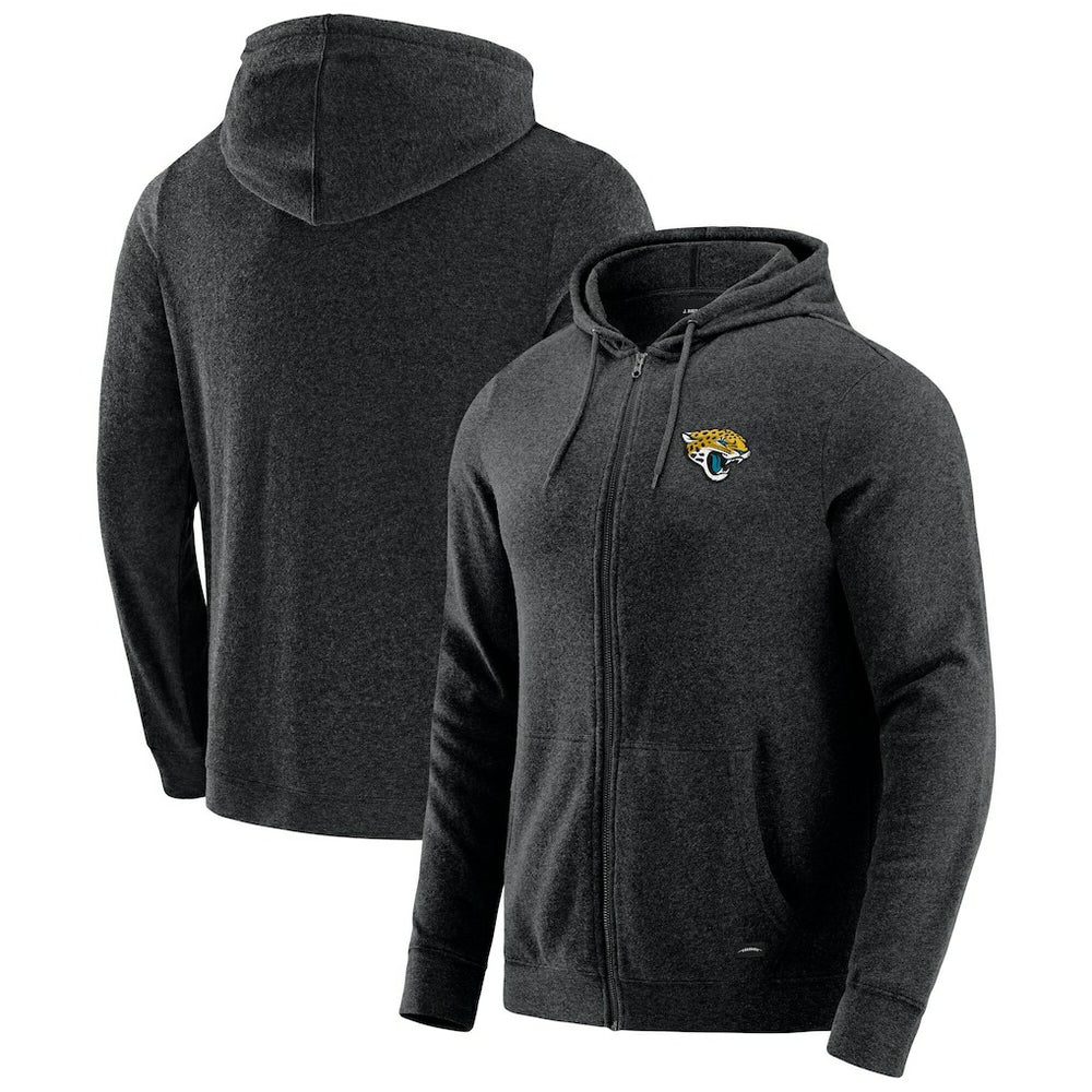 Jacksonville Jaguars J. Palmer Players Lounge Tri-Blend Full-Zip Hoodie - Dark Heather Gray Hoodies