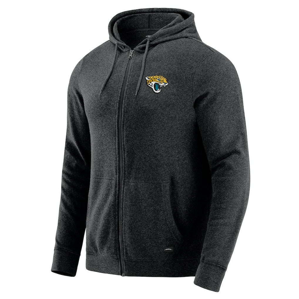 Jacksonville Jaguars J. Palmer Players Lounge Tri-Blend Full-Zip Hoodie - Dark Heather Gray Hoodies