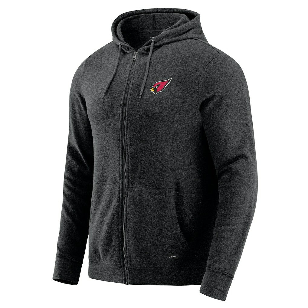 Arizona Cardinals J. Palmer Players Lounge Tri-Blend Full-Zip Hoodie - Dark Heather Gray Hoodies