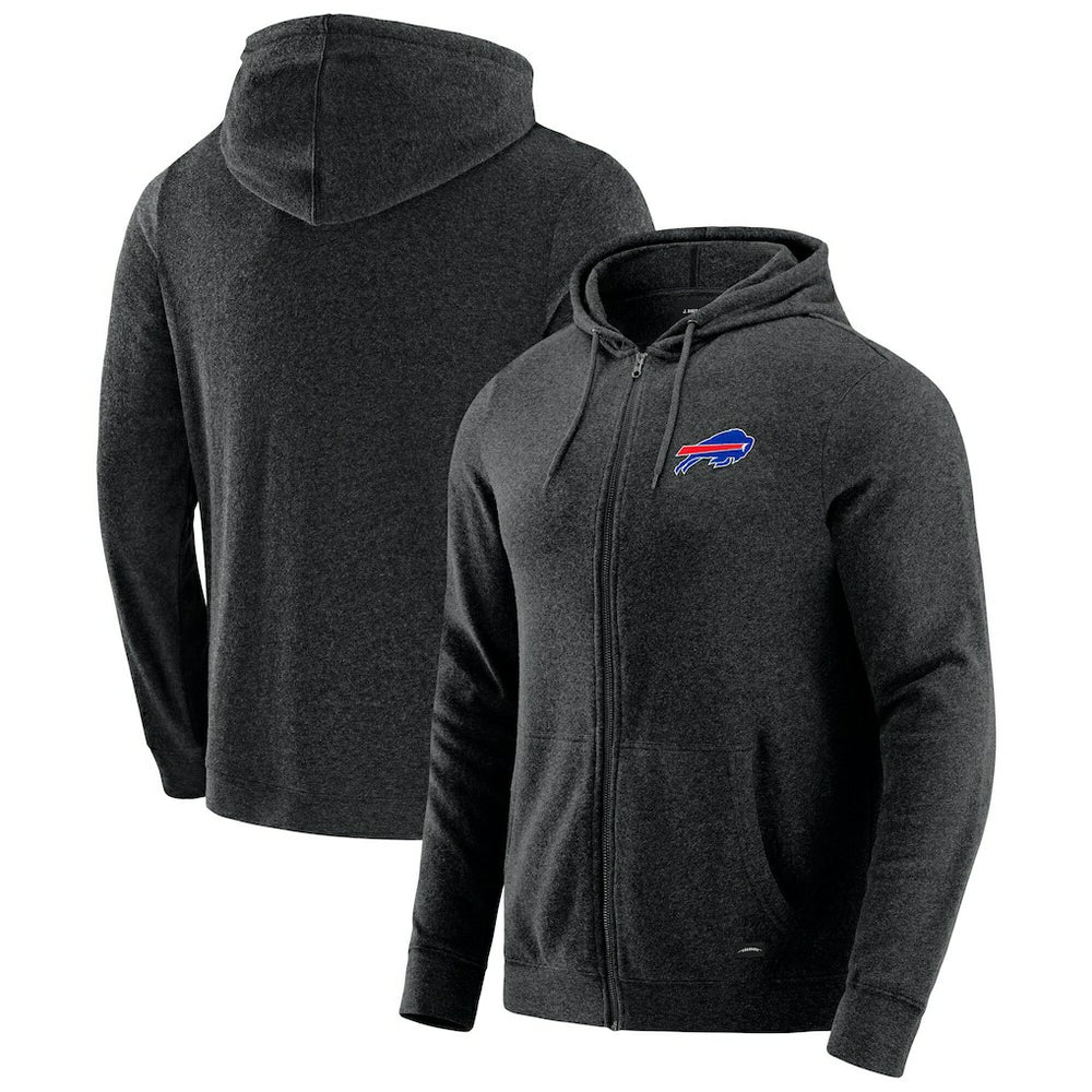 Buffalo Bills J. Palmer Players Lounge Tri-Blend Full-Zip Hoodie - Dark Heather Gray Hoodies