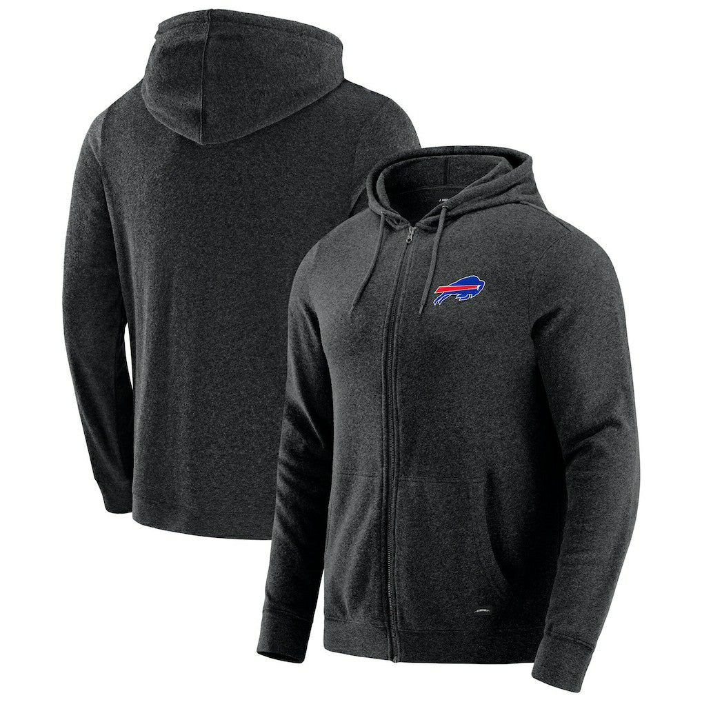 Buffalo Bills J. Palmer Players Lounge Tri-Blend Full-Zip Hoodie - Dark Heather Gray Hoodies