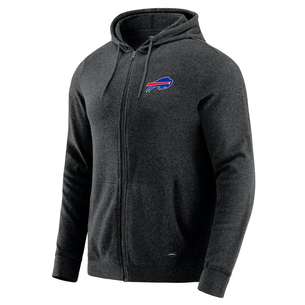 Buffalo Bills J. Palmer Players Lounge Tri-Blend Full-Zip Hoodie - Dark Heather Gray Hoodies