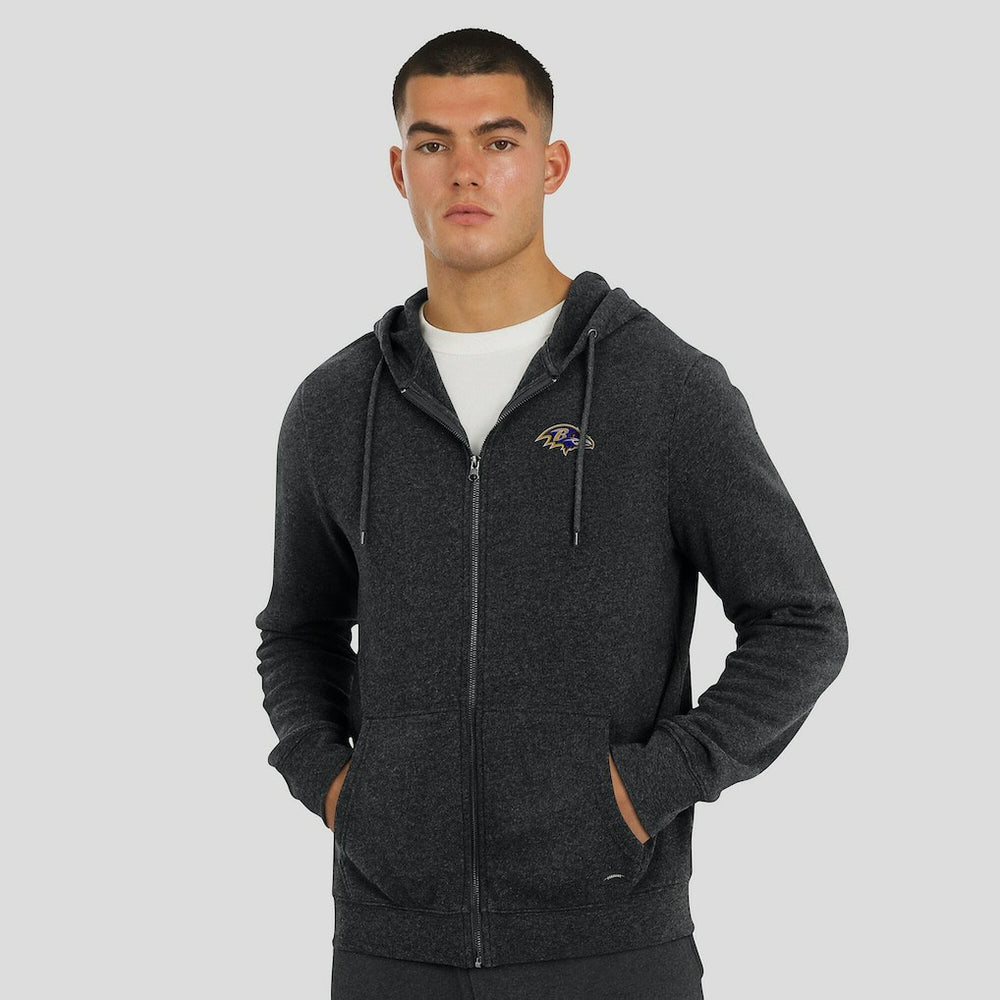 Baltimore Ravens J. Palmer Players Lounge Tri-Blend Full-Zip Hoodie - Dark Heather Gray Hoodies