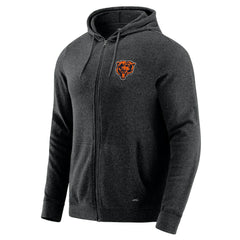Chicago Bears J. Palmer Players Lounge Tri-Blend Full-Zip Hoodie - Dark Heather Gray Hoodies