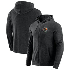 Cincinnati Bengals J. Palmer Players Lounge Tri-Blend Full-Zip Hoodie - Dark Heather Gray Hoodies