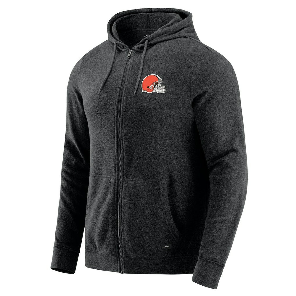 Cleveland Browns J. Palmer Players Lounge Tri-Blend Full-Zip Hoodie - Dark Heather Gray Hoodies