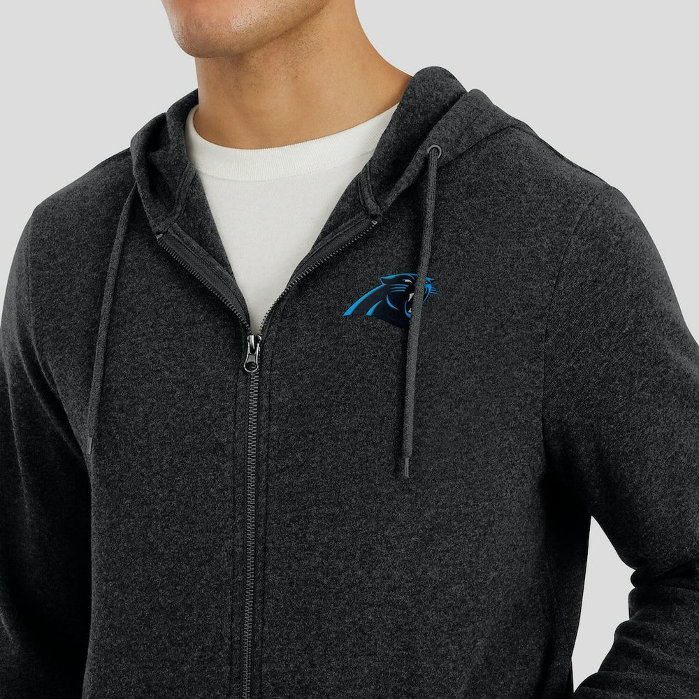 Carolina Panthers J. Palmer Players Lounge Tri-Blend Full-Zip Hoodie - Dark Heather Gray Hoodies