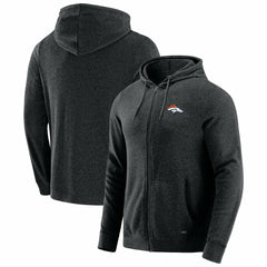 Denver Broncos J. Palmer Players Lounge Tri-Blend Full-Zip Hoodie - Dark Heather Gray Hoodies