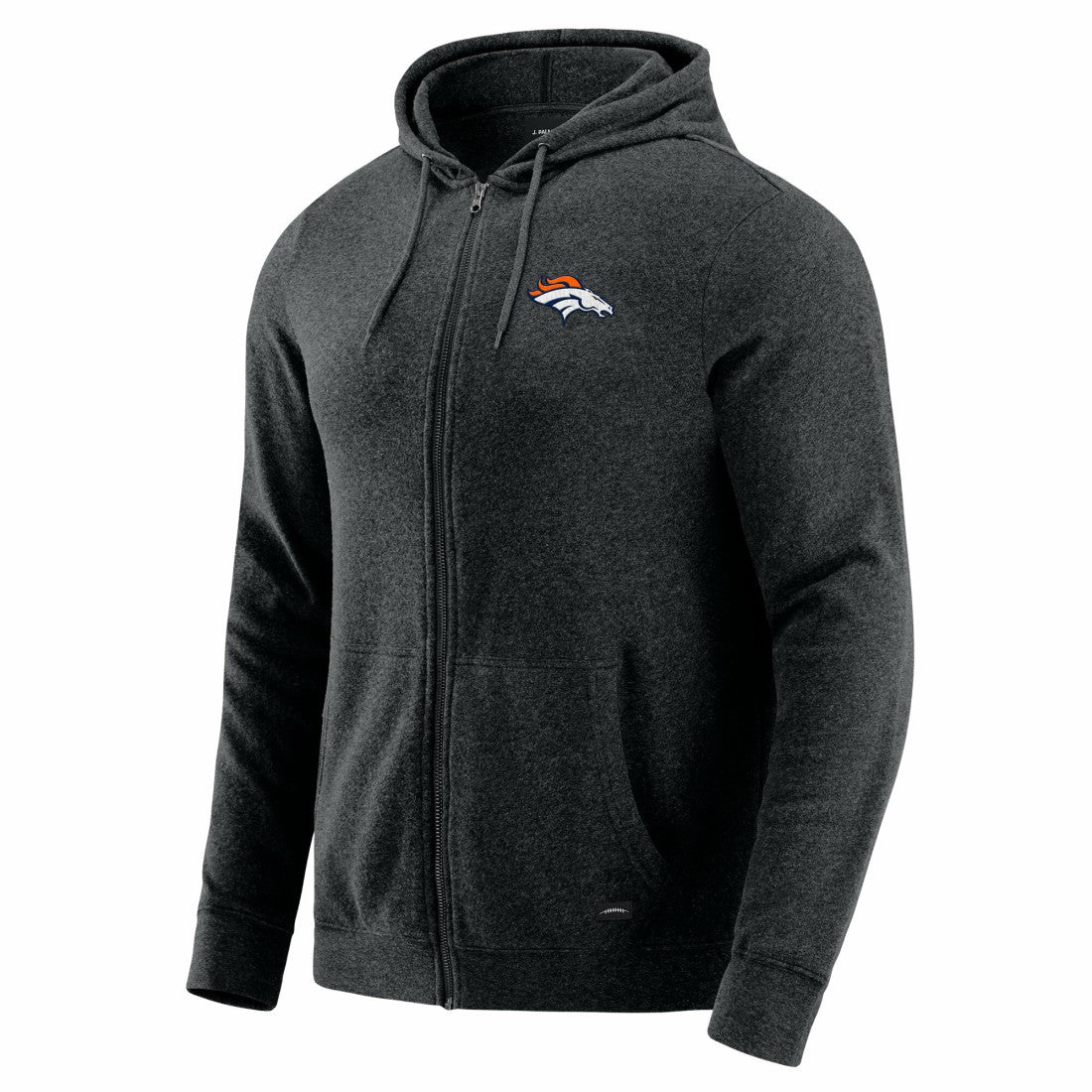 Denver Broncos J. Palmer Players Lounge Tri-Blend Full-Zip Hoodie - Dark Heather Gray Hoodies