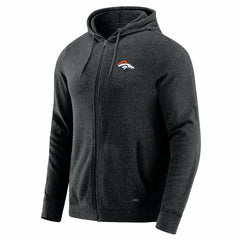 Denver Broncos J. Palmer Players Lounge Tri-Blend Full-Zip Hoodie - Dark Heather Gray Hoodies