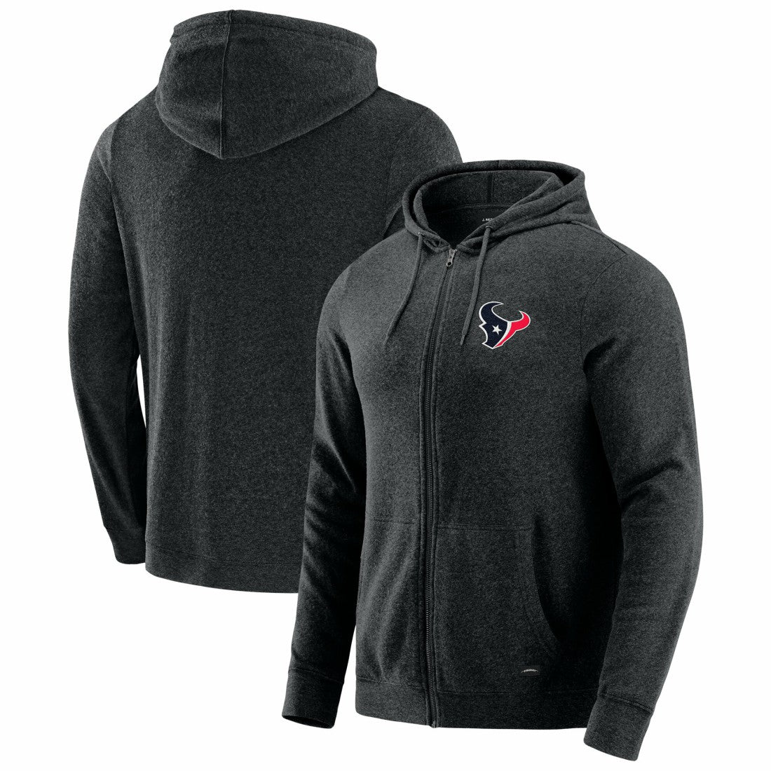 Houston Texans J. Palmer Players Lounge Tri-Blend Full-Zip Hoodie - Dark Heather Gray Hoodies