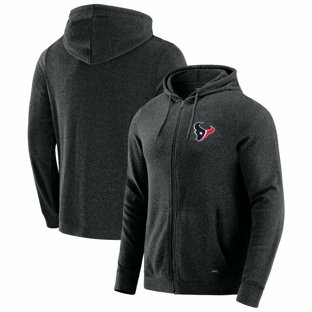 Houston Texans J. Palmer Players Lounge Tri-Blend Full-Zip Hoodie - Dark Heather Gray Hoodies