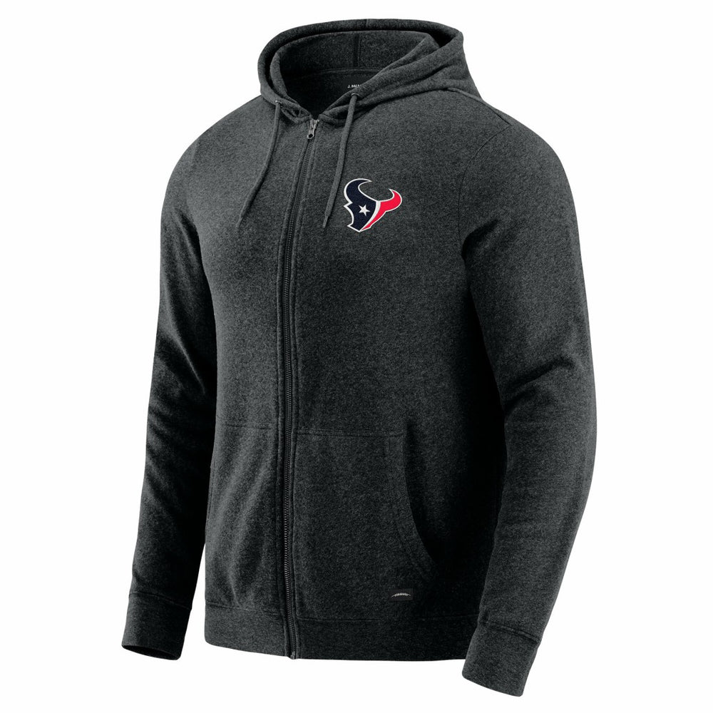 Houston Texans J. Palmer Players Lounge Tri-Blend Full-Zip Hoodie - Dark Heather Gray Hoodies