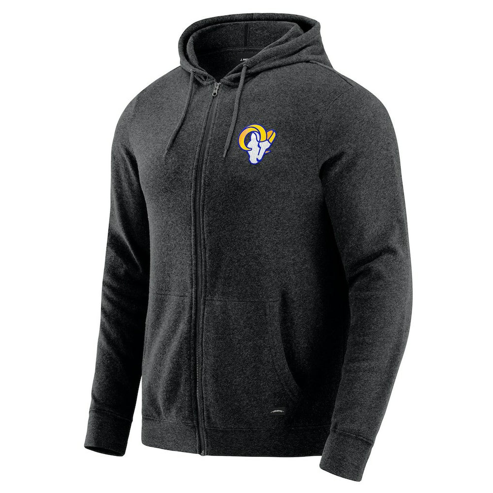 Los Angeles Rams J. Palmer Players Lounge Tri-Blend Full-Zip Hoodie - Dark Heather Gray Hoodies