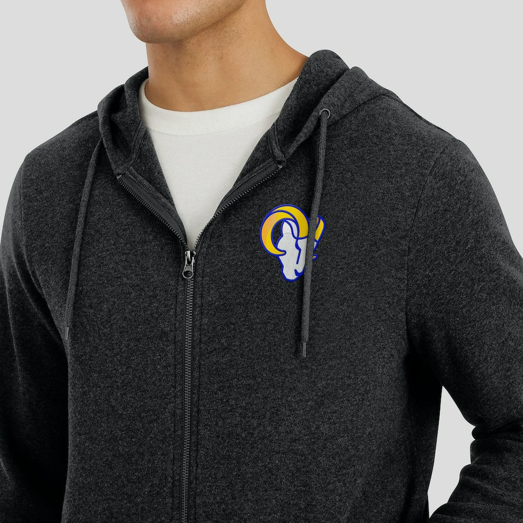 Los Angeles Rams J. Palmer Players Lounge Tri-Blend Full-Zip Hoodie - Dark Heather Gray Hoodies