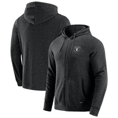 Las Vegas Raiders J. Palmer Players Lounge Tri-Blend Full-Zip Hoodie - Dark Heather Gray Hoodies