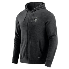 Las Vegas Raiders J. Palmer Players Lounge Tri-Blend Full-Zip Hoodie - Dark Heather Gray Hoodies