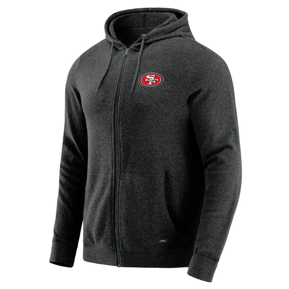 San Francisco 49ers J. Palmer Players Lounge Tri-Blend Full-Zip Hoodie - Dark Heather Gray Hoodies