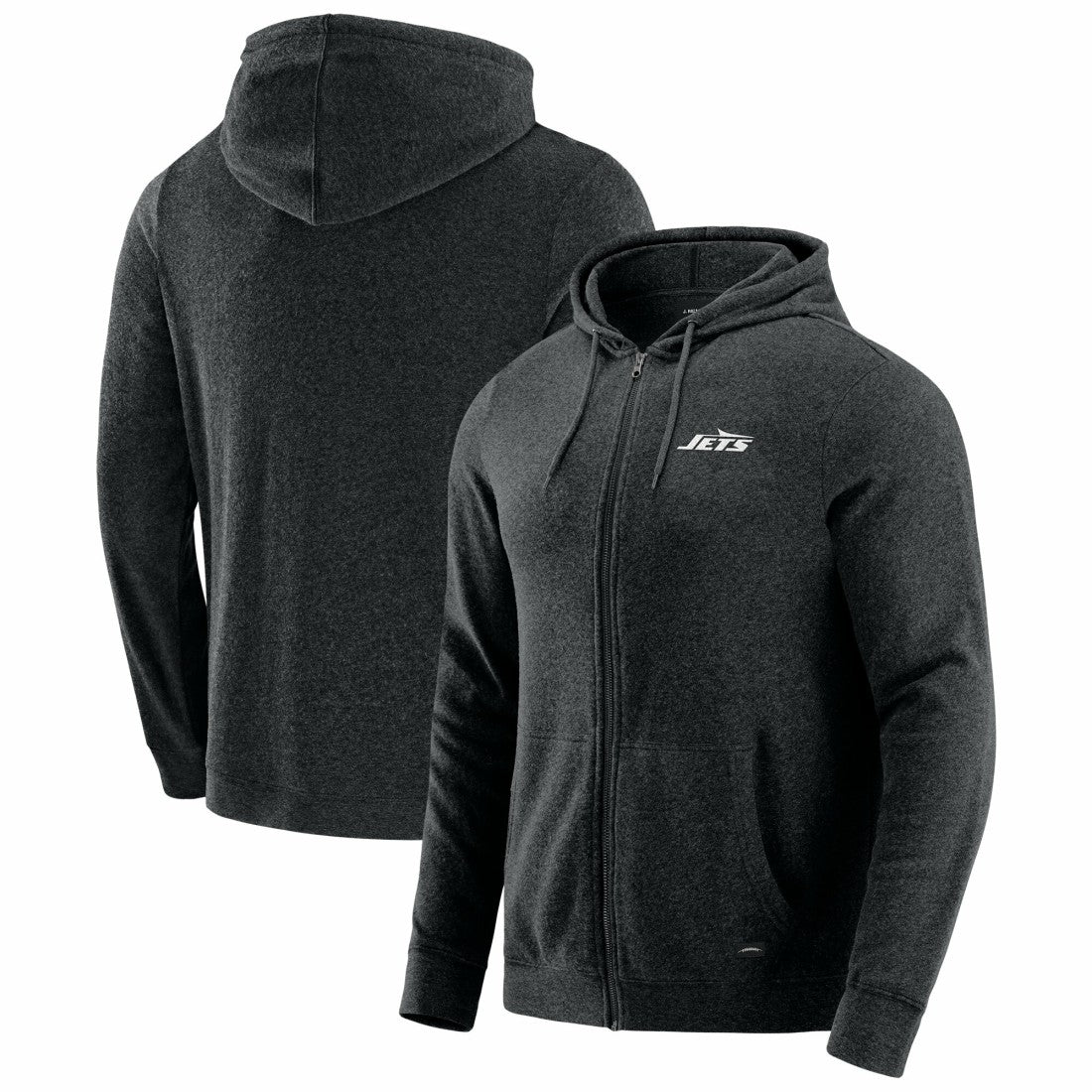 New York Jets J. Palmer Players Lounge Tri-Blend Full-Zip Hoodie - Dark Heather Gray Hoodies