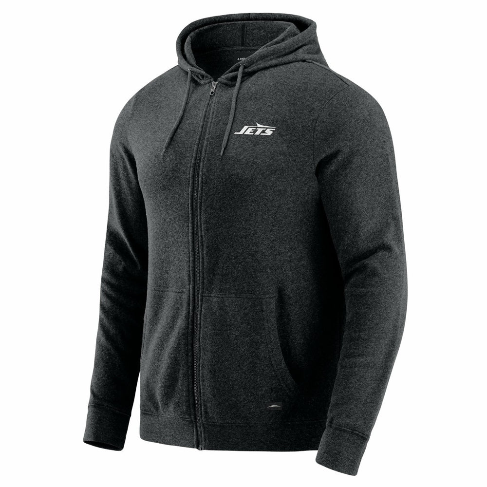 New York Jets J. Palmer Players Lounge Tri-Blend Full-Zip Hoodie - Dark Heather Gray Hoodies