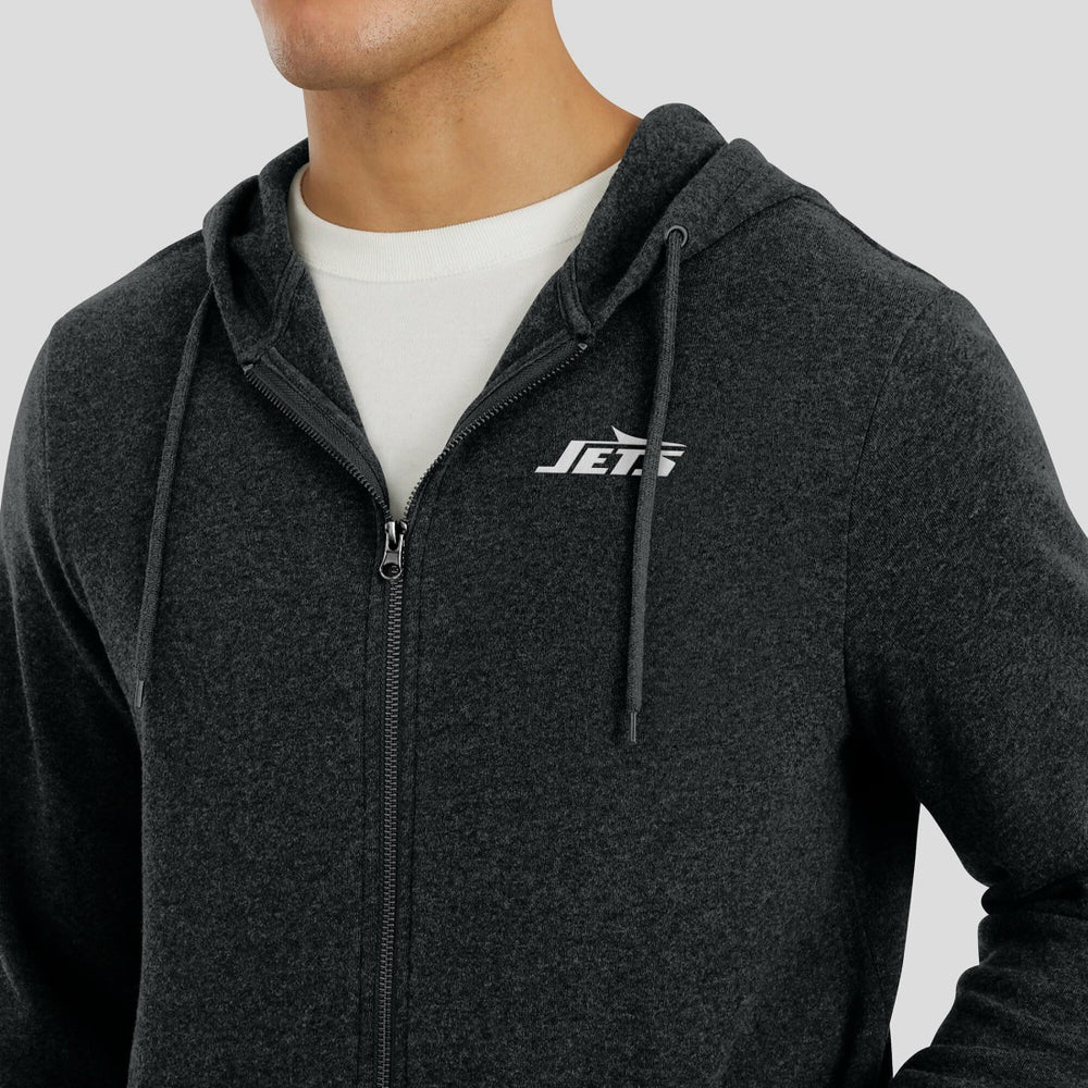 New York Jets J. Palmer Players Lounge Tri-Blend Full-Zip Hoodie - Dark Heather Gray Hoodies