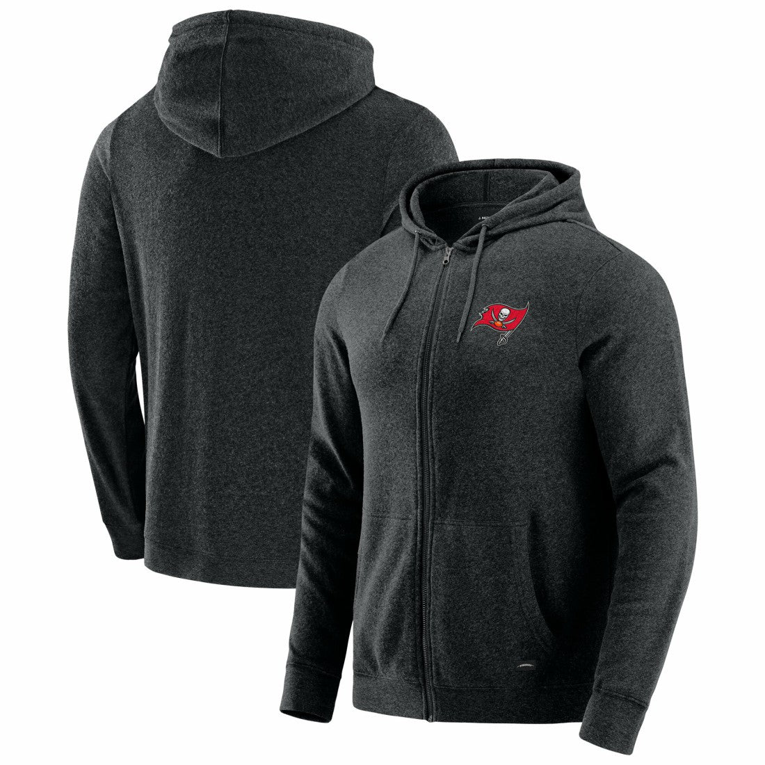 Tampa Bay Buccaneers J. Palmer Players Lounge Tri-Blend Full-Zip Hoodie - Dark Heather Gray Hoodies