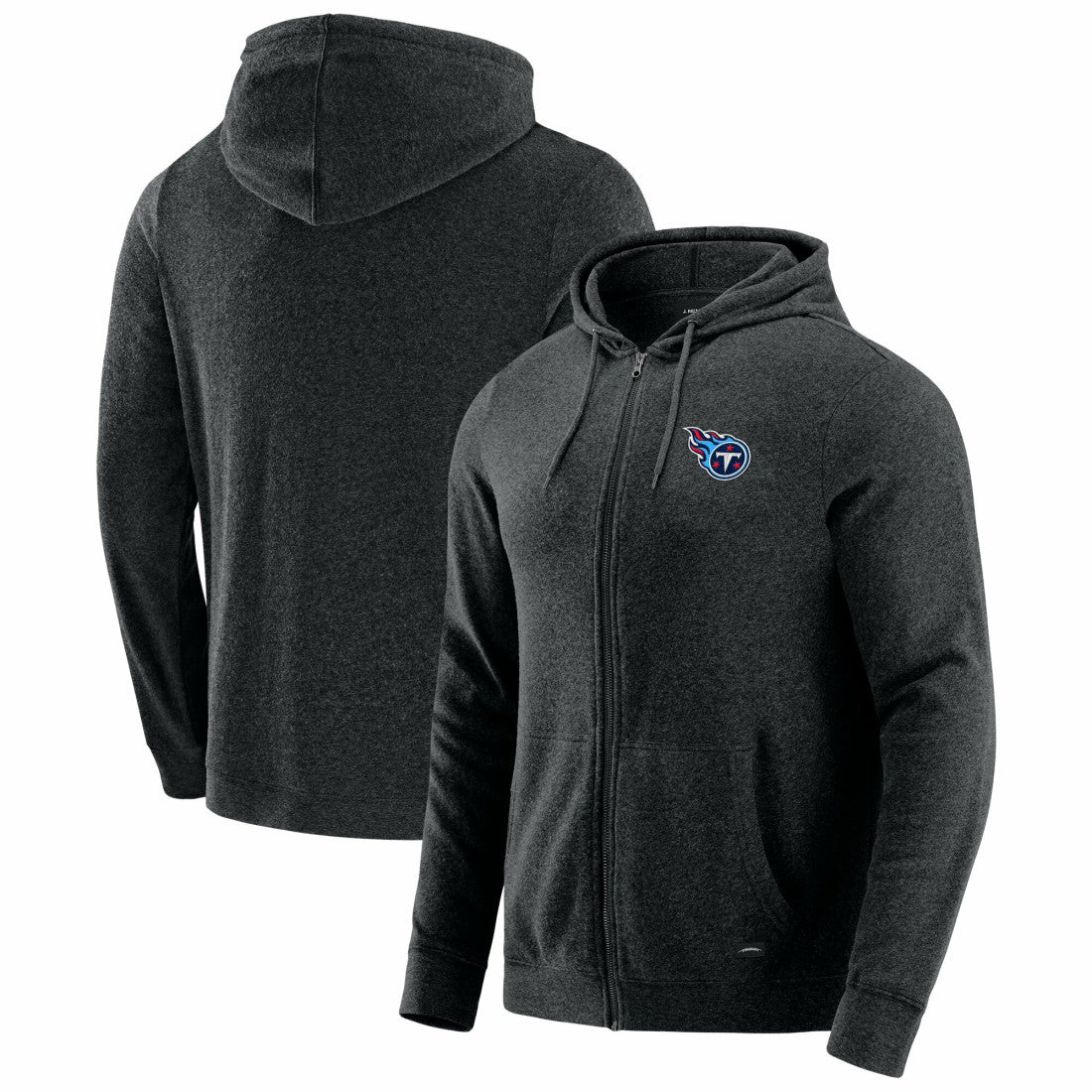 Tennessee Titans J. Palmer Players Lounge Tri-Blend Full-Zip Hoodie - Dark Heather Gray Hoodies