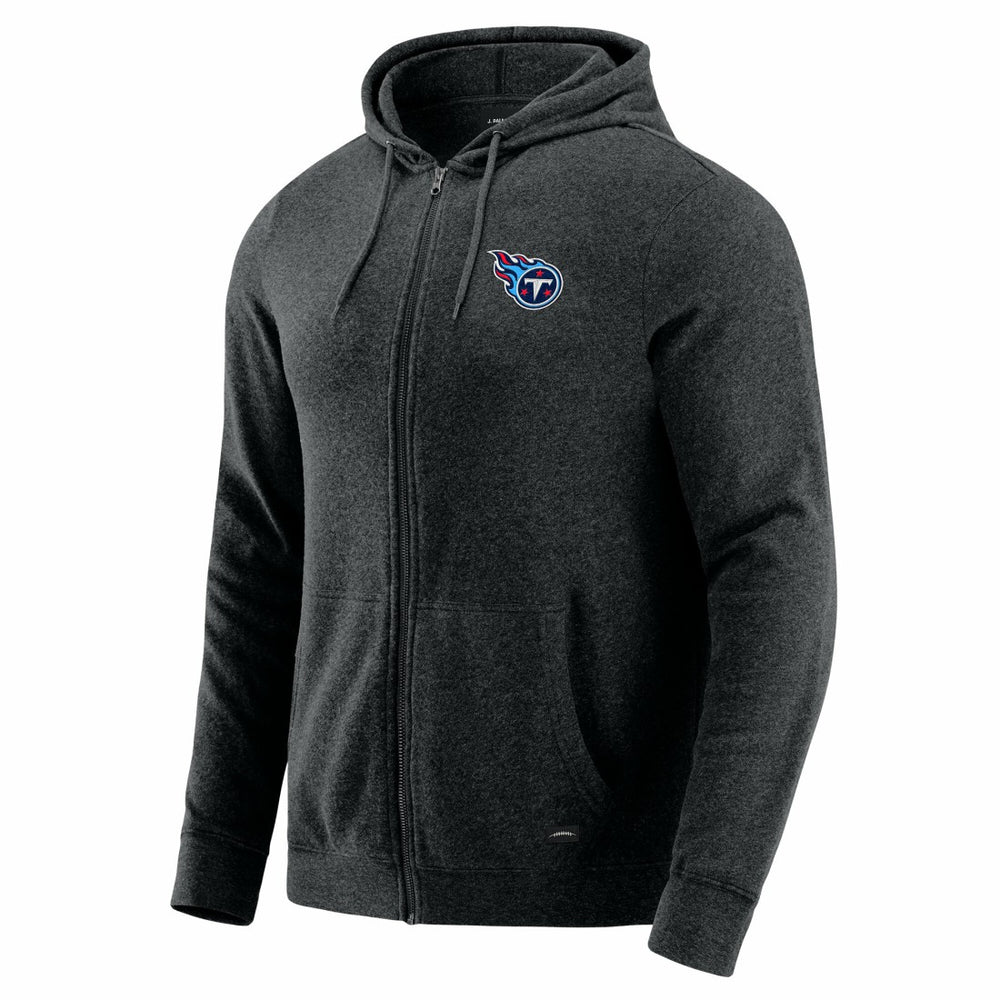 Tennessee Titans J. Palmer Players Lounge Tri-Blend Full-Zip Hoodie - Dark Heather Gray Hoodies