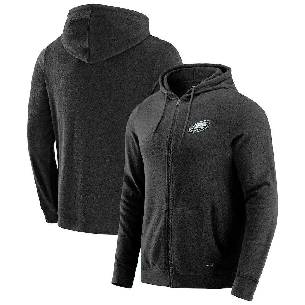 Philadelphia Eagles J. Palmer Players Lounge Tri-Blend Full-Zip Hoodie - Dark Heather Gray Hoodies