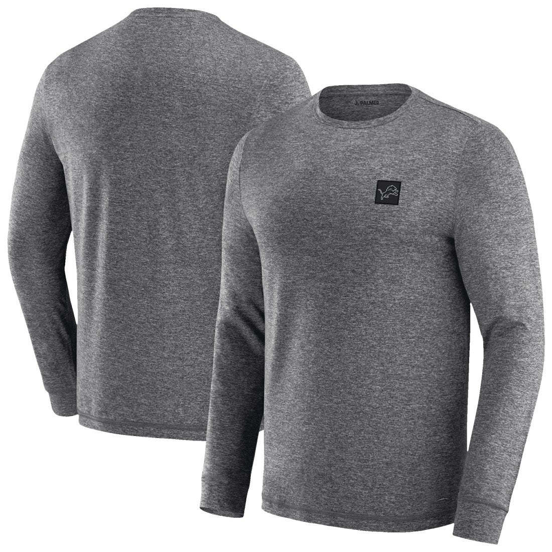 Detroit Lions J. Palmer Four Down Long Sleeve T-Shirt - Heather Black T-shirts