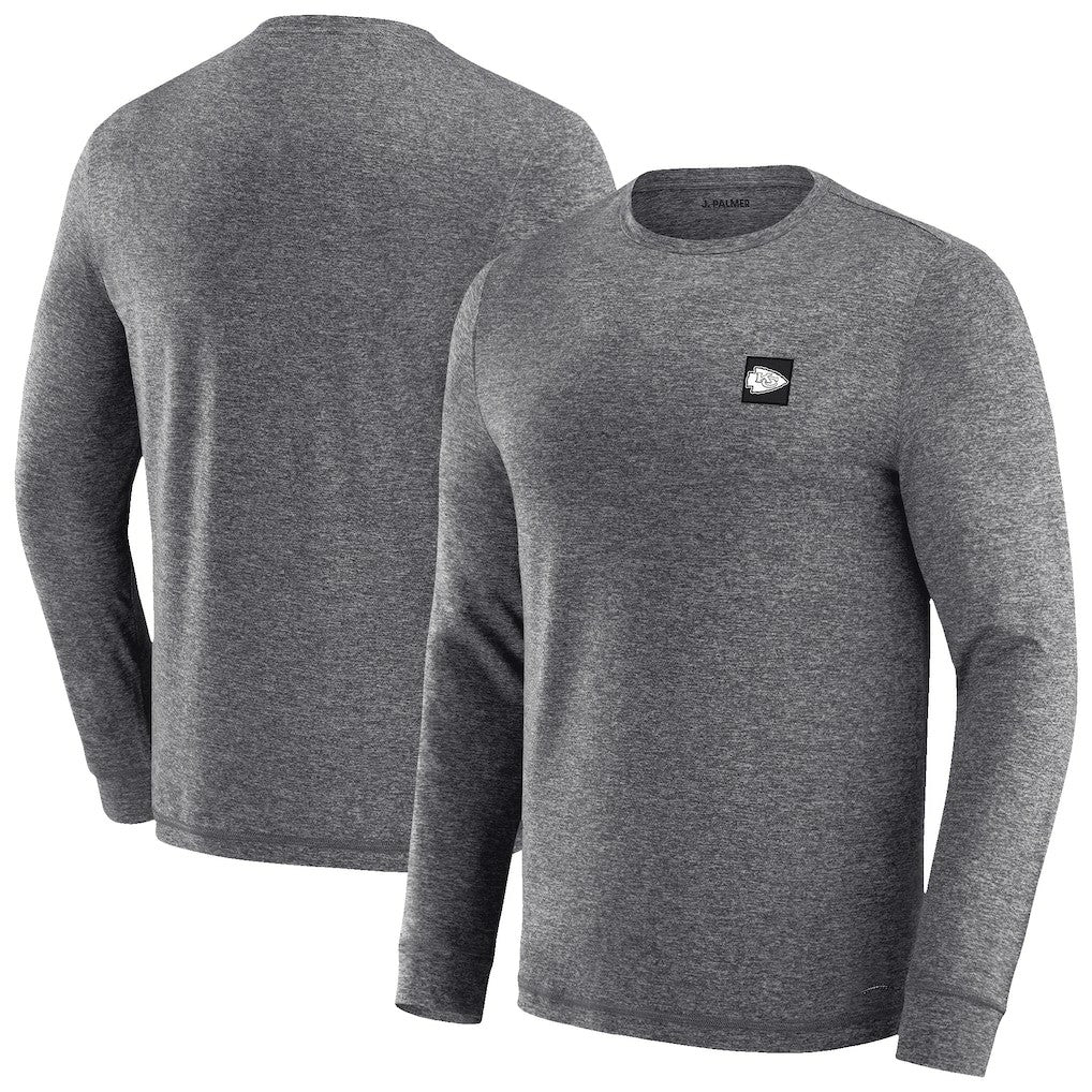 Kansas City Chiefs J. Palmer Four Down Long Sleeve T-Shirt - Heather Black T-shirts