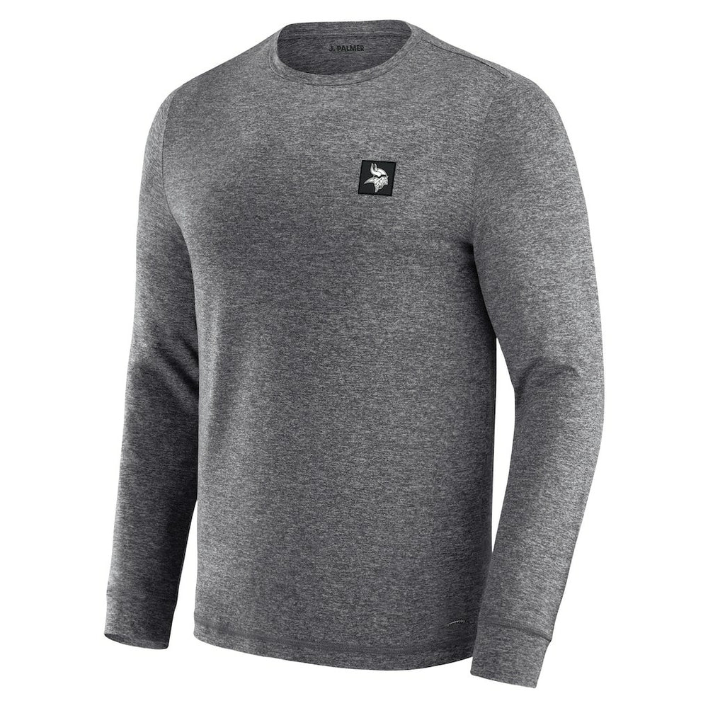 Minnesota Vikings J. Palmer Four Down Long Sleeve T-Shirt - Heather Black T-shirts