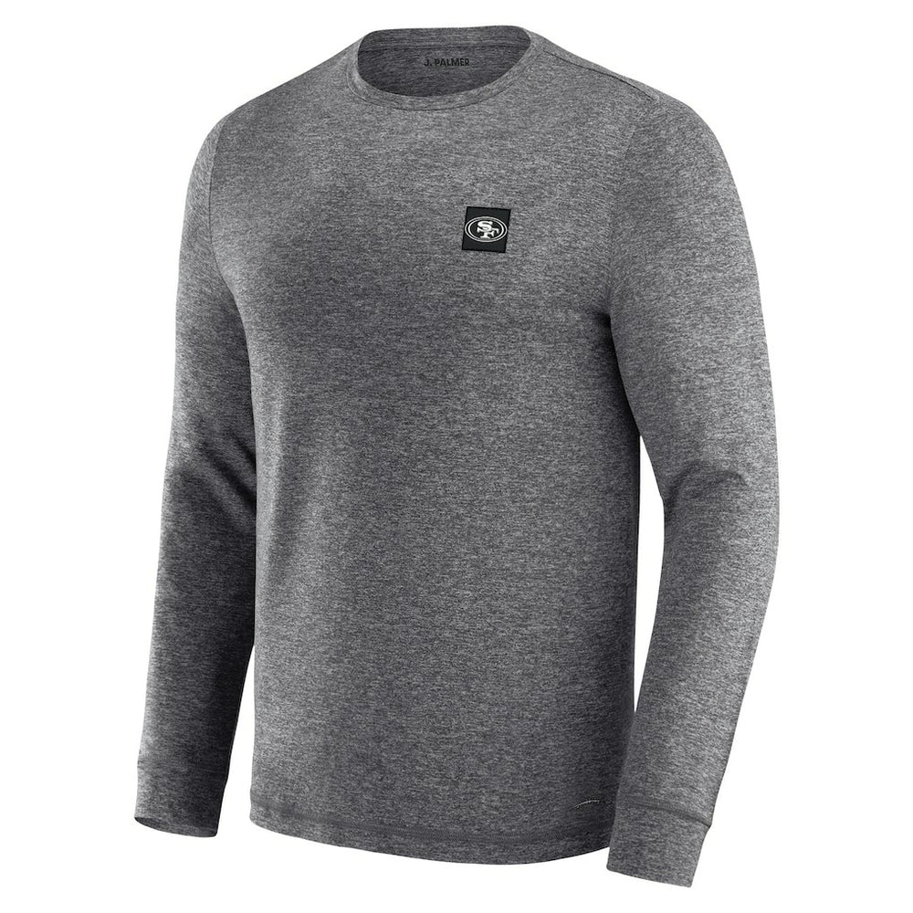 San Francisco 49ers J. Palmer Four Down Long Sleeve T-Shirt - Heather Black T-shirts