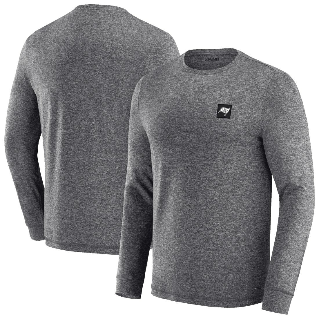 Tampa Bay Buccaneers J. Palmer Four Down Long Sleeve T-Shirt - Heather Black T-shirts