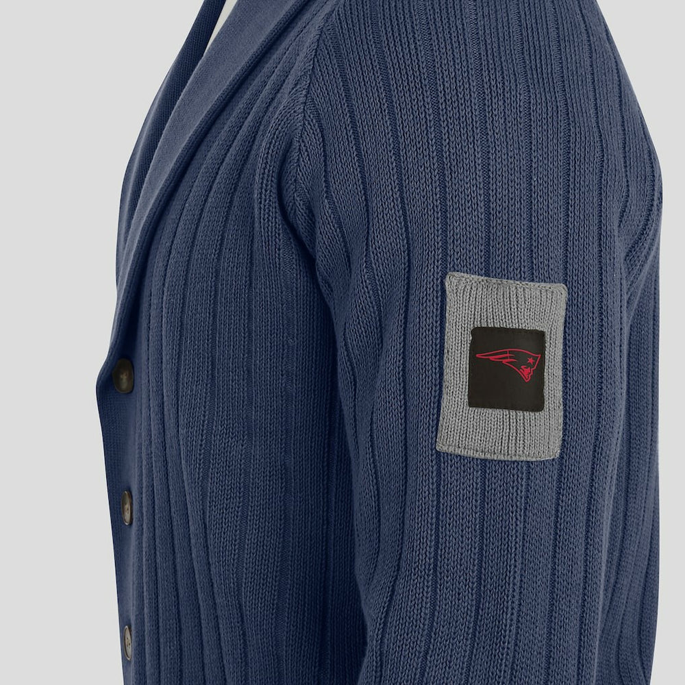 New England Patriots J. Palmer The Playmaker Cardigan Raglan Sweater - Navy