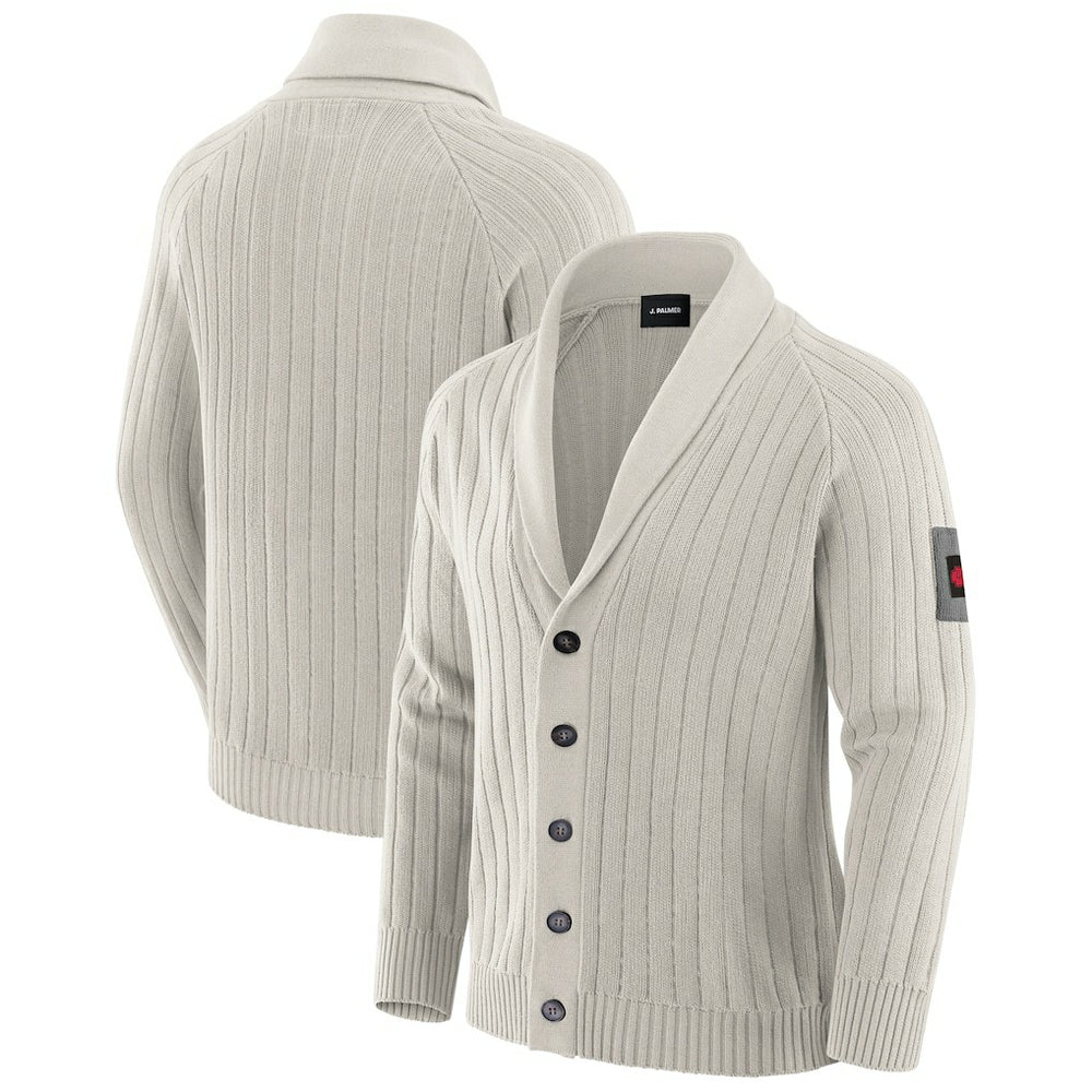 Kansas City Chiefs J. Palmer The Playmaker Cardigan Raglan Sweater - Gray