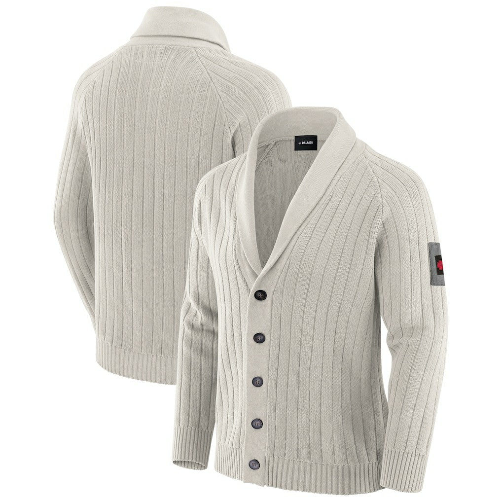 Kansas City Chiefs J. Palmer The Playmaker Cardigan Raglan Sweater - Gray