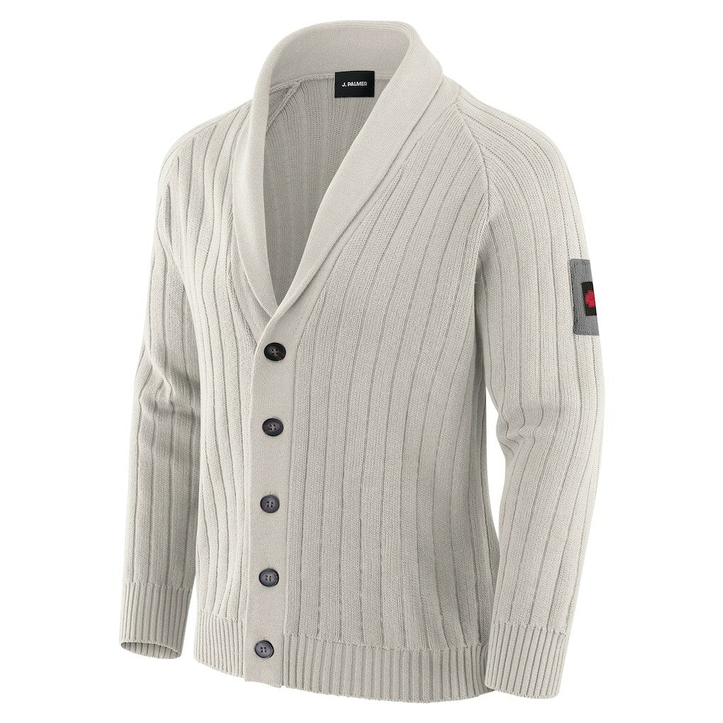 Kansas City Chiefs J. Palmer The Playmaker Cardigan Raglan Sweater - Gray